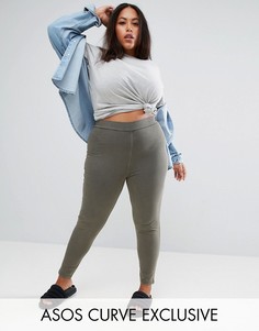 Выбеленные джеггинсы ASOS CURVE - Зеленый