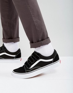 Черные кроссовки на липучках Vans Old Skool VA3D29OIU - Черный