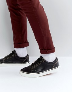 Черные кожаные кроссовки Vans Old Skool Premium VA38G1OE6 - Черный