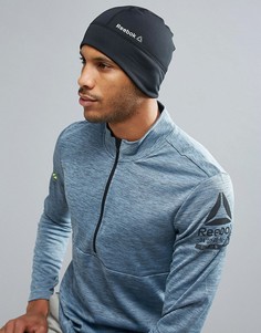 Черная шапка-бини Reebok Running AY0634 - Черный