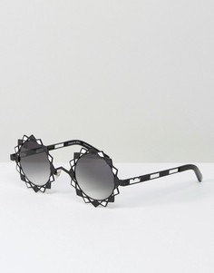 Черные круглые солнцезащитные очки Pared - Черный