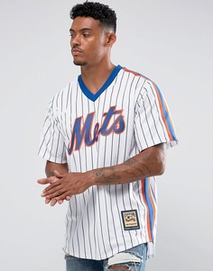 Белый трикотажный бейсбольный топ Majestic MLB New York Mets - Белый