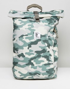 Рюкзак с подворачивающимся верхним клапаном и камуфляжным принтом Forbes & Lewis Rollie - Зеленый