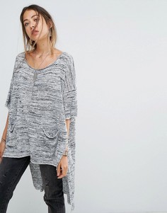 Вязаный джемпер оверсайз Free People Light Bright - Черный