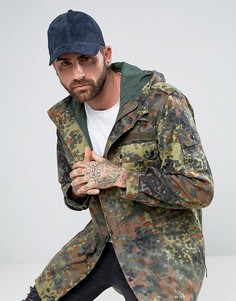 Темно-синяя бейсболка из искусственной замши New Look - Темно-синий