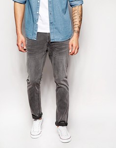 Серые выбеленные джинсы слим Only & Sons - Серый