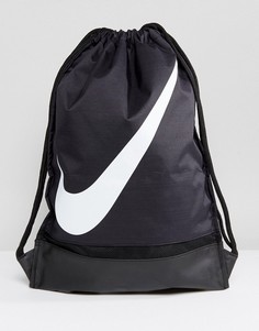 Черная сумка на шнурке с галочкой Nike BA5424-010 - Черный