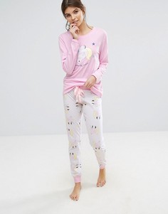 Пижама с единорогом Loungeable - Розовый