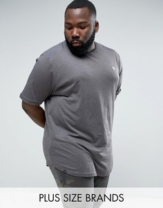 Длинная футболка с асимметричным краем Le Breve PLUS - Серый