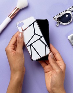 Чехол для iPhone 7 с геометрическим принтом Signature - Белый