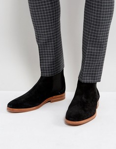 Замшевые черные ботинки челси Hudson London - Черный