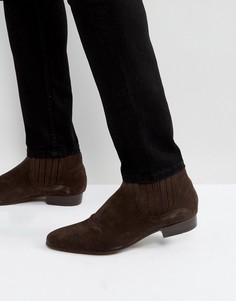Коричневые замшевые ботинки челси Hudson London Zelus - Коричневый
