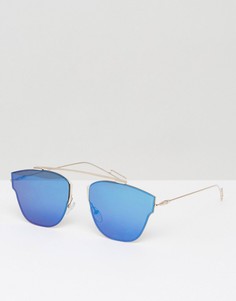 Солнцезащитные очки-авиаторы с цветными стеклами 7X - Золотой
