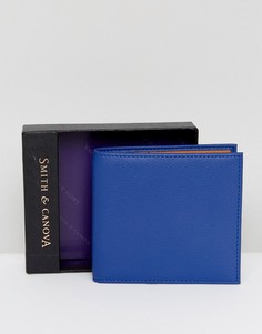 Кожаный бумажник Smith And Canova - Темно-синий