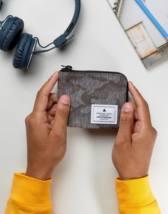 Черный камуфляжный бумажник на молнии ASOS - Черный
