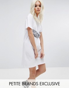Oversize платье-футболка с лифом Urban Bliss Petite - Белый
