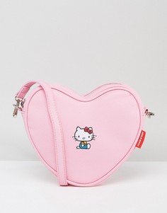 Сумка через плечо в форме сердца с вышивкой Lazy Oaf x Hello Kitty - Розовый