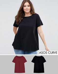 2 свободные футболки ASOS CURVE - Скидка 10 - Мульти