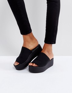 Черные мюли на платформе Steve Madden - Черный