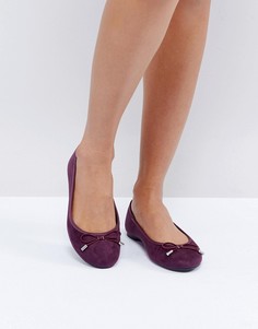 Балетки из искусственной замши New Look - Фиолетовый