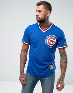 Синий трикотажный бейсбольный топ Majestic MLB Chicago Cubs - Синий