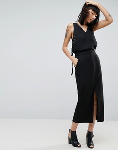 Однотонная прямая юбка-карандаш ASOS Tailored - Черный