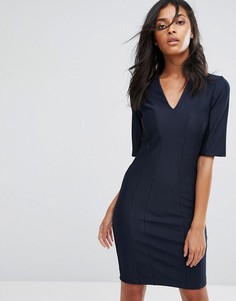 Облегающее платье с V-образным вырезом Y.A.S Alice - Черный