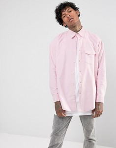 Розовая вельветовая рубашка классического кроя Jaded London - Розовый