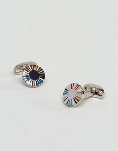 Круглые цветные запонки Paul Smith - Серебряный