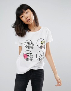 Футболка с черепом Cheap Monday - Белый