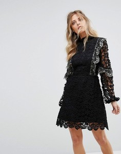 Кружевное платье мини Stevie May - Черный