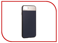 Аксессуар Чехол-накладка Dotfes G03 Aluminium Alloy Nappa Leather Case для APPLE iPhone 7 Blue 47087
