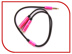 Аксессуар Jet.A 2.5 Jack-2x - 2.5 Jack JA-AC04 0.33m Pink