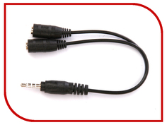 Аксессуар Jet.A 3.5mm Jack-2x - 3.5mm Jack 0.2m Black JA-AC05