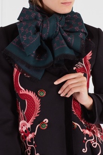 Шарф из шерсти и шелка Gucci