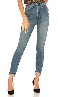 Ультра узкие стрейчевые джинсы высокой посадки originals - RE/DONE