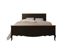 Двуспальная кровать leontina black (etg-home) черный 160.0x120.0x200.0 см.