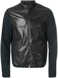 куртка на молнии с контрастными рукавами Emporio Armani