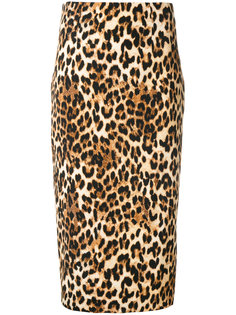 юбка с леопардовым принтом  Alberto Biani