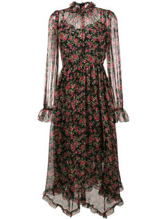 платье макси с принтом роз Dolce & Gabbana