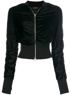 front zip cropped jacket Andrea Yaaqov