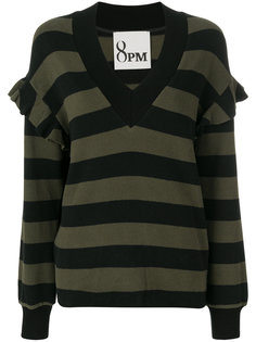 flared V-neck pullover 8pm