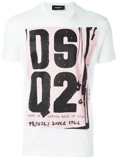 футболка с принтом логотипа Dsquared2