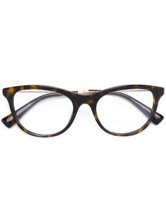 tortoiseshell effect glasses Valentino Eyewear