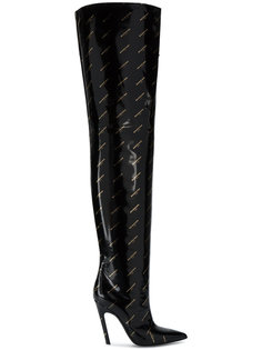 Slash cuissard logo boots Balenciaga