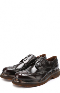 Кожаные дерби с брогированием W.Gibbs