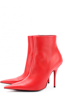 Кожаные ботильоны с зауженным мысом Balenciaga