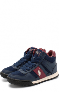 Кеды на шнуровке из эко-кожи с замшевой отделкой Polo Ralph Lauren