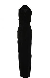 Бархатное платье-макси с высоким разрезом Rick Owens