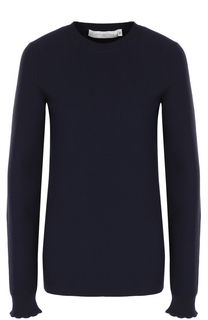 Шерстяной пуловер с круглым вырезом Victoria Beckham